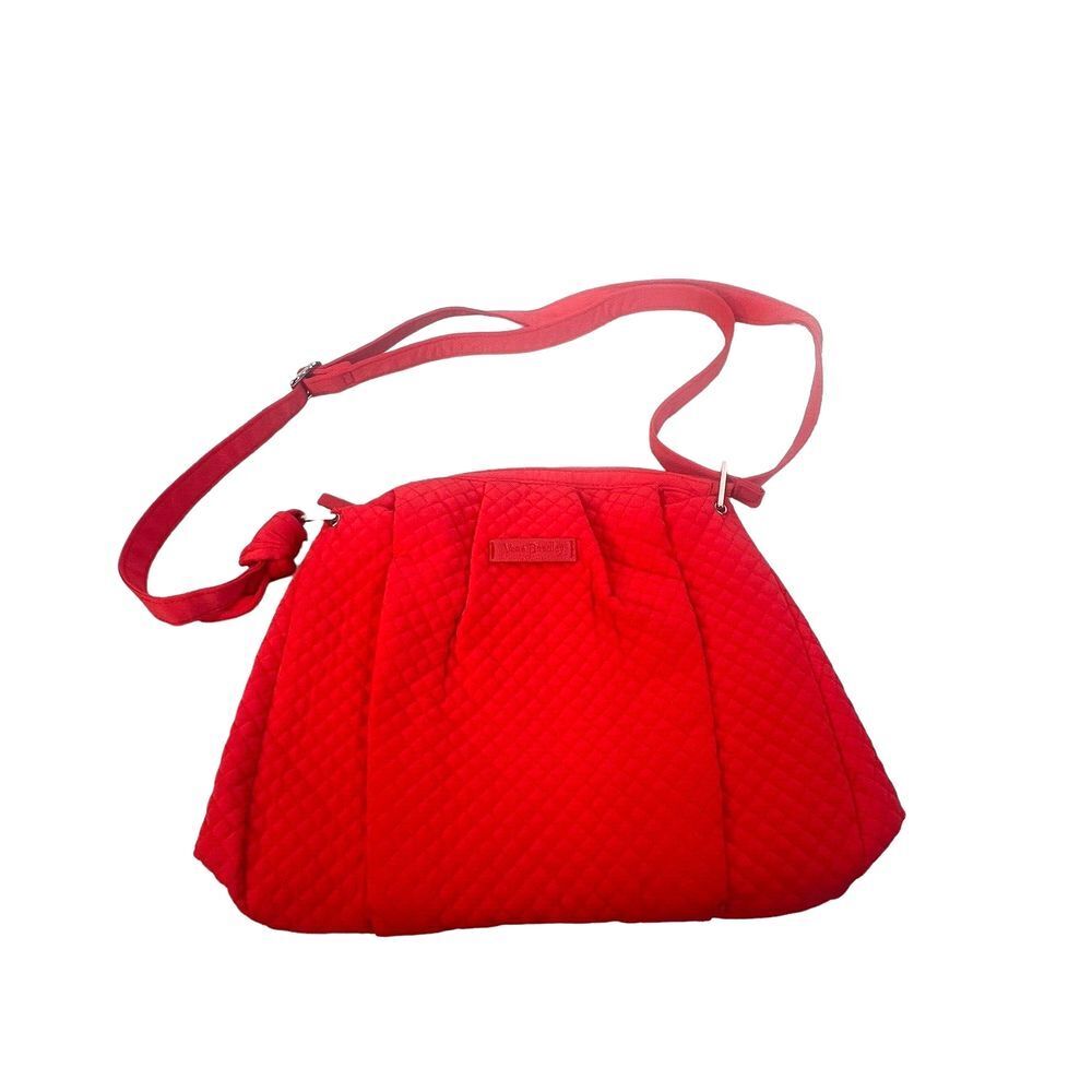 Vera Bradley Hadley Satchel Canyon Sunset Red Orange Crossbody Bag - Picture 7 of 10